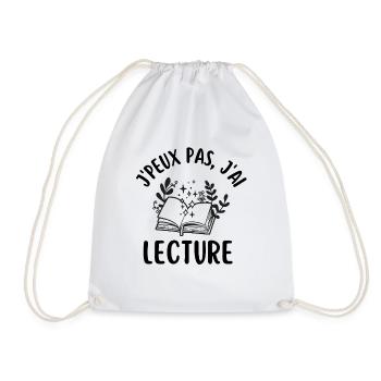 I can't I read it - Drawstring Bag - white - Front