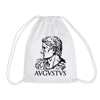 Augustus Römischer Kaiser "AVGVSTVS" Geschichte Tribut - Turnbeutel - Weiß - Vorne