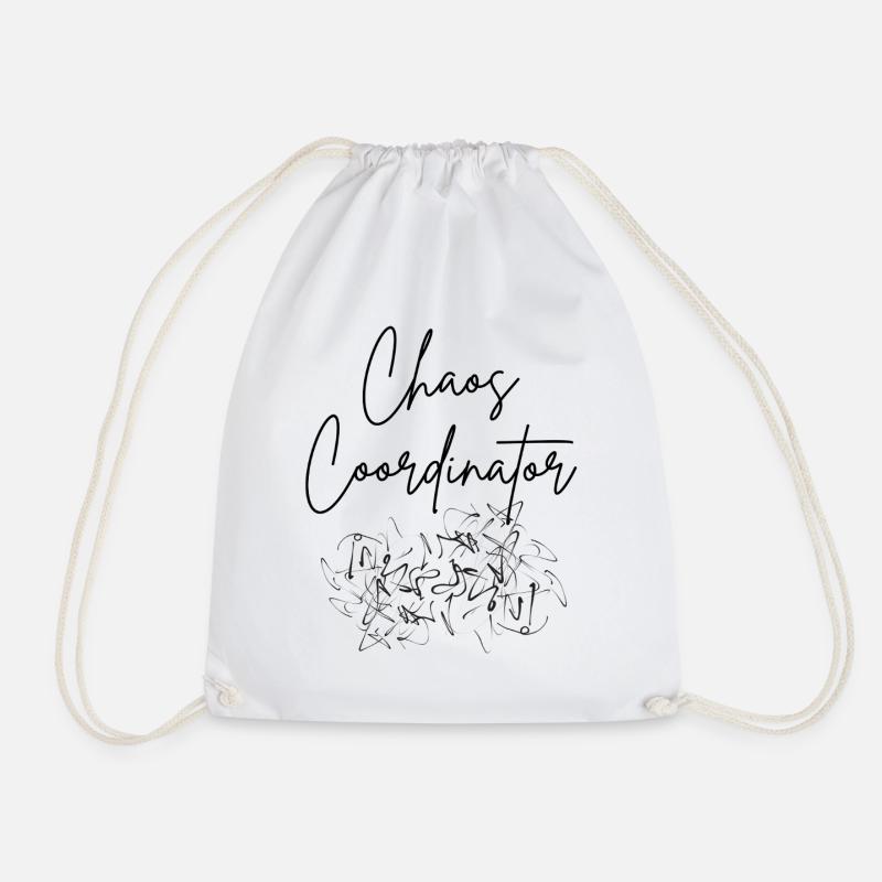Chaos Coordinator - Drawstring Bag - white