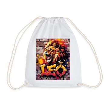 Leo - Drawstring Bag - white - Front