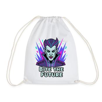 Bite the Future: Neon Vampire - Turnbeutel - Weiß - Vorne