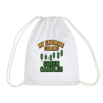 Green Candles Stock Mood, Investir - Sac de sport léger - blanc - Devant