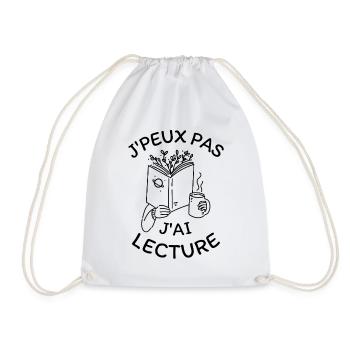 I can't I read it - Drawstring Bag - white - Front