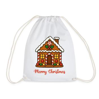 Gingerbread House Christmas Dreams - Drawstring Bag - white - Front