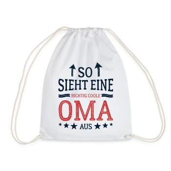 So sieht eine coole Oma aus Beste Großmutter - Turnbeutel - Weiß - Vorne