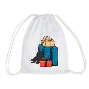 Gift chaos cat - Drawstring Bag - white - Front