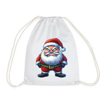 angry Santa Claus :) - Turnbeutel - Weiß - Vorne