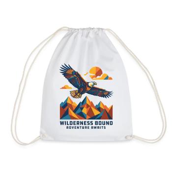 Wilderness Bound - Adventure awaits - Drawstring Bag - white - Front