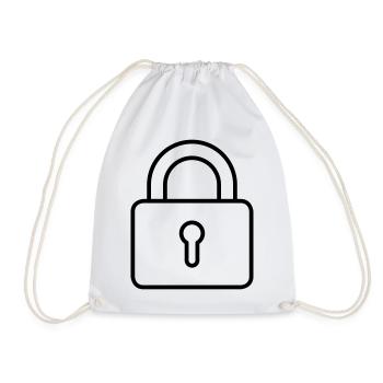 Padlock - Drawstring Bag - white - Front