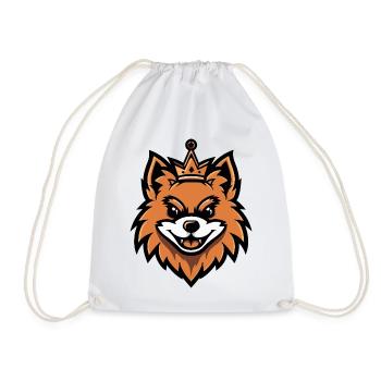 Couronne de chien de Poméranie - Sac de sport léger - blanc - Devant