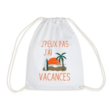 J'peux pas j'ai vacances - Sac de sport léger - blanc - Devant