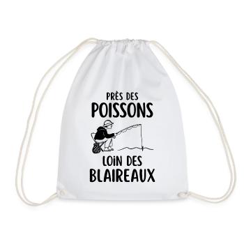 Humour pêche pêcheur  - Sac de sport léger - blanc - Devant