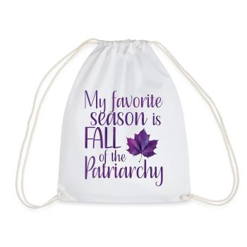 Ma saison préférée est Fall of the Patriarchy Purple - Sac de sport léger - blanc - Devant