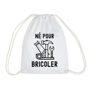 Né pour bricoler  - Sac de sport léger - blanc - Devant