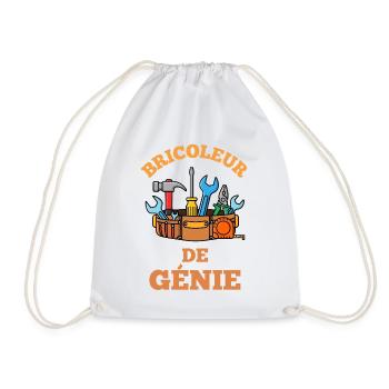 Bricoleur de Génie – Outils colorés - Sac de sport léger - blanc - Devant