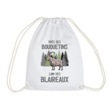 Bouquetins en forêt: loin des blaireaux - Sac de sport léger - blanc - Devant