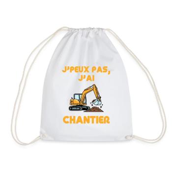 J'peux pas, j'ai chantier - Sac de sport léger - blanc - Devant