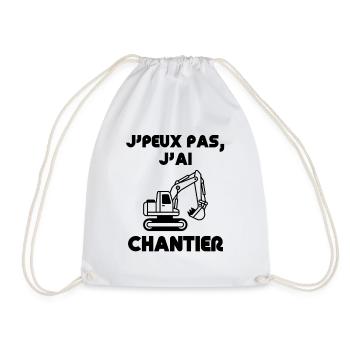 Chantier construction bâtiment  - Sac de sport léger - blanc - Devant