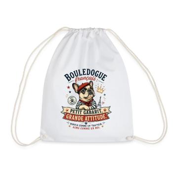 Bulldog Français Attitude - Sac de sport léger - blanc - Devant