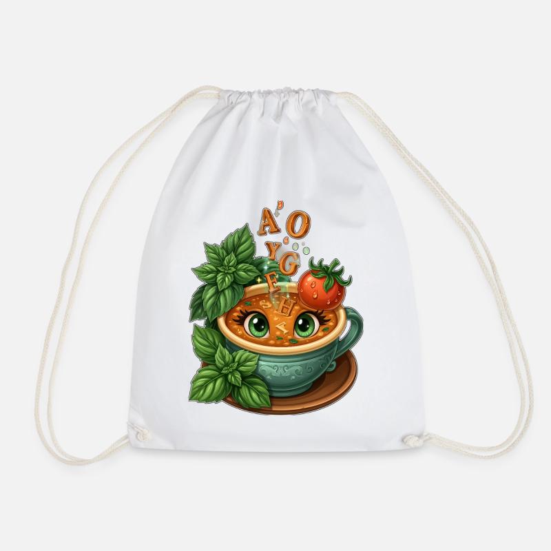 Alphabet-Teetasse mit Kräutern - Turnbeutel - Weiß