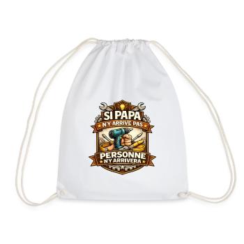 Papa Dépanneur: Héros Des Outils - Sac de sport léger - blanc - Devant