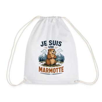 Marmotte des Alpes Souriante - Sac de sport léger - blanc - Devant