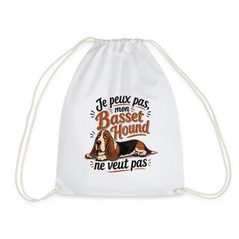 Basset Hound Décontracté - Sac de sport léger - blanc - Devant