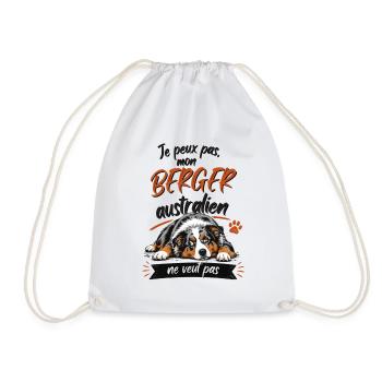 Berger Australien: je peux pas écouter - Sac de sport léger - blanc - Devant