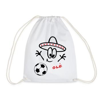 Sombrero Fußball  - Turnbeutel - Weiß - Vorne