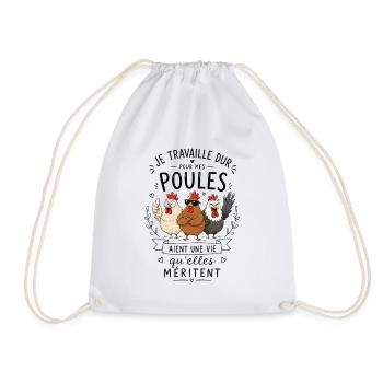Poules qui méritent une vie - Sac de sport léger - blanc - Devant