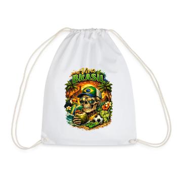 Brazil - Drawstring Bag - white - Front