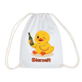 Ente Bierzeit - Turnbeutel - Weiß - Vorne