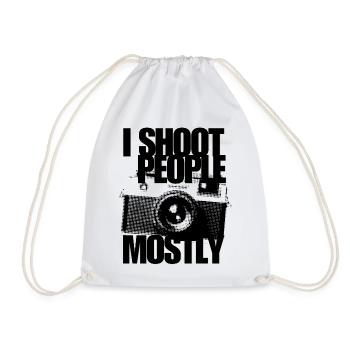 Je photographie surtout des gens, l’humour de l’appareil photo de photographe - Sac de sport léger - blanc - Devant