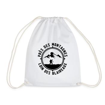 Cercle Cime Silhouette Montagne - Sac de sport léger - blanc - Devant