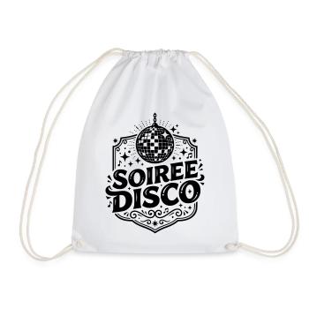 Disco night - Drawstring Bag - white - Front