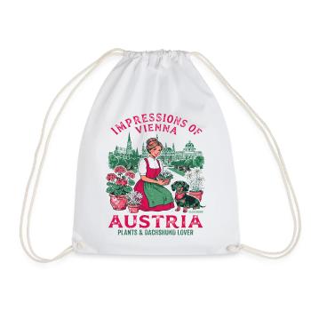 Impressions Of Vienna Austria Plants And - Drawstring Bag - white - Front