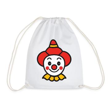 Halloween Clown Gesicht Bunt - Turnbeutel - Weiß - Vorne