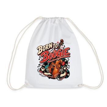 Born to Boogie – Rockabilly Tanz & Musik - Turnbeutel - Weiß - Vorne