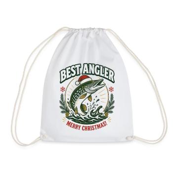 Bester Angler: Christmas Pike - Turnbeutel - Weiß - Vorne