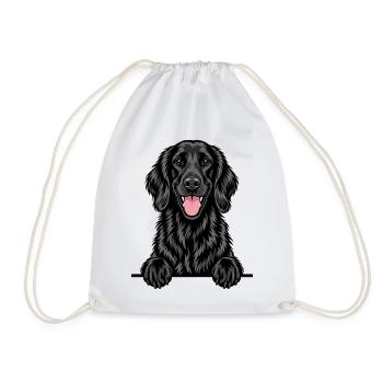 Flat Coated Retriever - Turnbeutel - Weiß - Vorne