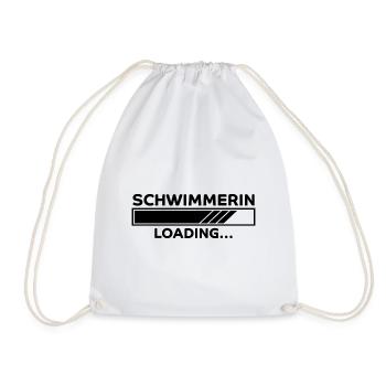 Schwimmerin Spruch Schwimmen Schwimmerin Geschenk - Turnbeutel - Weiß - Vorne