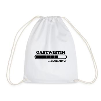 Gastwirtin Spruch Kneipe Wirtin Gastwirt Geschenk - Turnbeutel - Weiß - Vorne