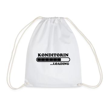 Konditorin Spruch Backen Witz Konditorin Geschenk - Turnbeutel - Weiß - Vorne
