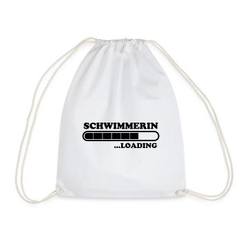 Schwimmerin Spruch Schwimmen Schwimmerin Geschenk - Turnbeutel - Weiß - Vorne