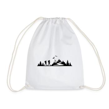 RANDONNEURS MONTAGNE Cabanes forêt - Sac de sport léger - blanc - Devant