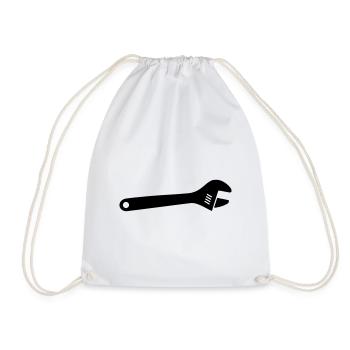 Wrench Roll Fork Wrench Tool - Drawstring Bag - white - Front