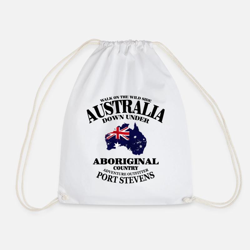 Australia - Australien - Turnbeutel - Weiß