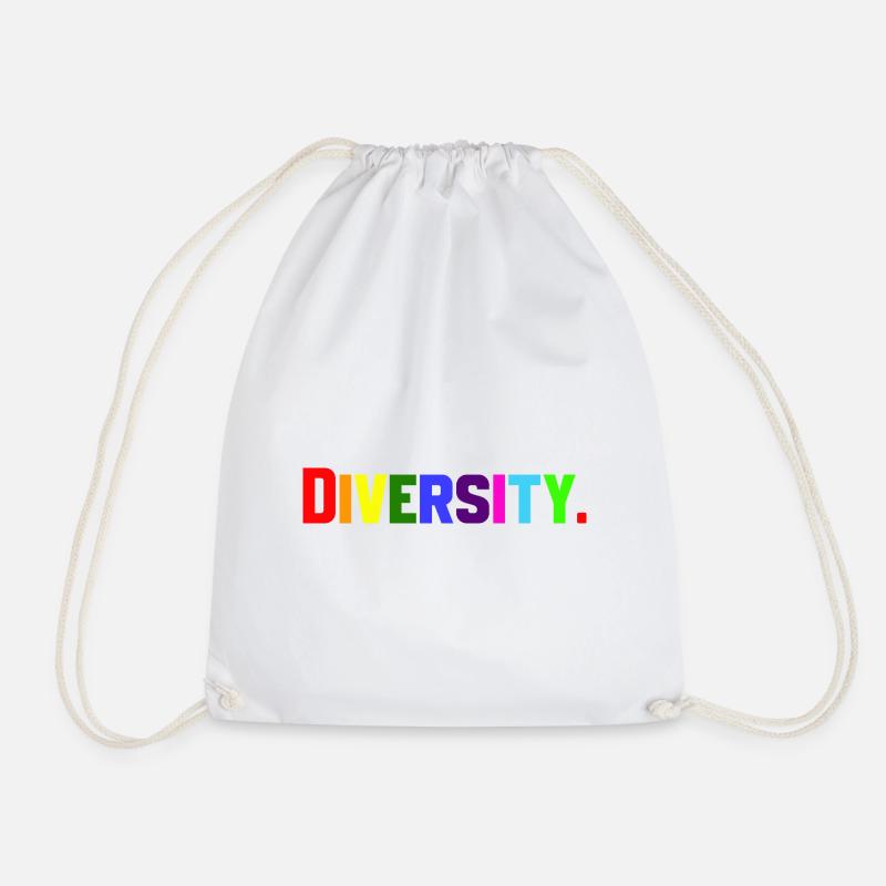 Diversity - Drawstring Bag - white