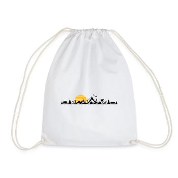 SPORT HOLIDAY NATURE Mountains Landscape - Drawstring Bag - white - Front