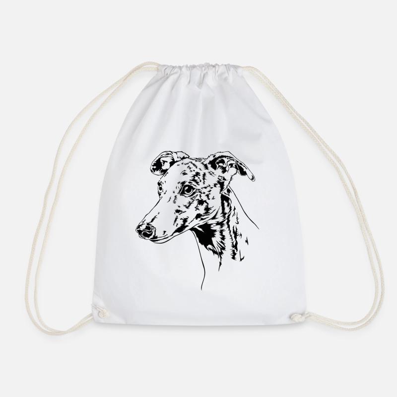 WHIPPET Windhund Windhunde Hunde Hund Wilsigns - Turnbeutel - Weiß